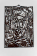 将图片加载到图库查看器，Vitrail moderniste – Portrait cubiste, Circa 1950
