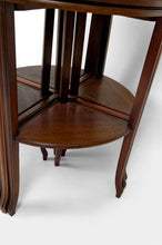 Load image into Gallery viewer, Guéridon / tables gigognes transformable en 2 tables d&#39;appoints, Art Nouveau, France, Attribué à Louis Majorelle, Circa 1910
