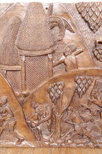 Charger l&#39;image dans la galerie, Important Panneau Monoxyle, Bas-Relief Bamoun, Cameroun, Circa 1960
