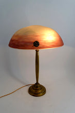 将图片加载到图库查看器，Exceptionnelle lampe Art Déco française en bronze et pâte de verre – Vers 1920
