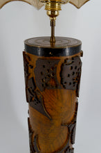 Загрузить изображение в средство просмотра галереи, Importante Lampe Sculpturale en Bois – Ancien Rouleau Encreur d’Imprimerie Art Nouveau – Design Industriel – Circa 1900
