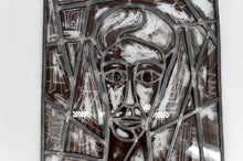 将图片加载到图库查看器，Vitrail moderniste – Portrait cubiste, Circa 1950
