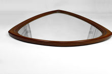 Charger l&#39;image dans la galerie, Important Miroir Triangulaire en Teck, Design Scandinave, Circa 1950
