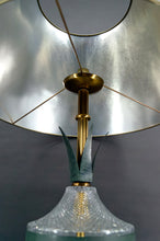 Load image into Gallery viewer, Lampe Ananas en cristal et métal patiné, France, 1950
