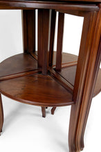 Charger l&#39;image dans la galerie, Guéridon / tables gigognes transformable en 2 tables d&#39;appoints, Art Nouveau, France, Attribué à Louis Majorelle, Circa 1910
