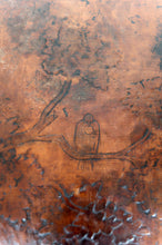 Charger l&#39;image dans la galerie, Important Panneau , Fable de la Fontaine: Le Corbeau et le Renard, Cuir Repoussé et Dinanderie, Art Nouveau, Circa 1890
