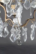 Загрузить изображение в средство просмотра галереи, Lustre cage en bronze et cristal de Baccarat, 3 feux, Style Louis XV / Transition – France, vers 1900
