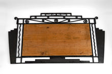 将图片加载到图库查看器，Miroir Art Déco en fer forgé, par Paul Kiss, Paris, vers 1930
