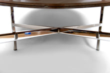 Charger l&#39;image dans la galerie, Table Basse Moderniste, Chrome &amp; Bois Exotique, Italie, Circa 1960-1970

