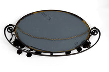 Загрузить изображение в средство просмотра галереи, Miroir Art déco en fer forgé à décor de roses, France, vers 1920
