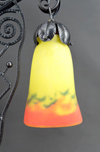 Загрузить изображение в средство просмотра галереи, Importante lampe bicéphale Art Déco en fer forgé – Muller Frères Lunéville, France, vers 1930
