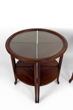Lade das Bild in den Galerie-Viewer, Guéridon / tables gigognes transformable en 2 tables d&#39;appoints, Art Nouveau, France, Attribué à Louis Majorelle, Circa 1910
