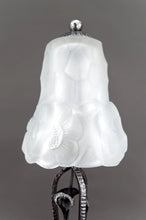 Charger l&#39;image dans la galerie, Lampe Art Déco en Fer Forgé, Tulipe Florale signée Degué, France, circa 1930
