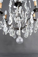 将图片加载到图库查看器，Lustre cage en bronze et cristal de Baccarat – Style Louis XV / Transition – France, vers 1900
