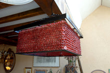 Charger l&#39;image dans la galerie, Important Lustre en Perles de Verre Rouge, Murano, Italie, Brutalisme, Circa 1970
