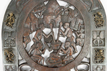 将图片加载到图库查看器，Porte africaine en bois sculpté et bronze de chef de village Baboun, Cameroun, début XXe
