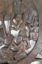 将图片加载到图库查看器，Porte africaine en bois sculpté et bronze de chef de village Baboun, Cameroun, début XXe
