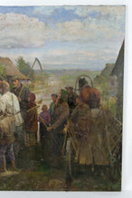 Lade das Bild in den Galerie-Viewer, Importante peinture de propagande Soviétique, &quot;Soldats et Paysans&quot;, URSS, 1983
