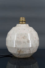 Charger l&#39;image dans la galerie, Lampe boule Art Deco moderniste en marbre sculpté, France, Circa 1930

