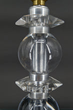 Lade das Bild in den Galerie-Viewer, Lampe en cristal Art Déco, attribuée à Jacques Adnet pour Bacarrat, France, Circa 1940
