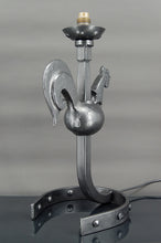 Загрузить изображение в средство просмотра галереи, Lampe au coq en fer forgé par Jean Touret / les Ateliers de Marolles, Mid-Century Modern, France, Circa 1950
