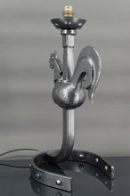 Cargar imagen en el visor de la galería, Lampe au coq en fer forgé par Jean Touret / les Ateliers de Marolles, Mid-Century Modern, France, Circa 1950
