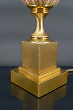Load image into Gallery viewer, Lampe Maison Charles, Oursin rose et bronze doré, France, Circa 1960

