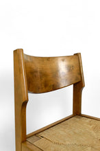 将图片加载到图库查看器，Lot de 6 chaises brutalistes en Orme avec assises paillées, Maison Regain, Circa 1960

