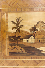 Lade das Bild in den Galerie-Viewer, Table basse Midcentury africaine en bois marqueté, vers 1960
