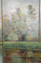 Charger l&#39;image dans la galerie, Paravent peint post-impressionniste par Charles Frechon, France, 1894

