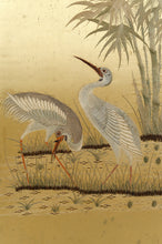 Load image into Gallery viewer, Paravent japonisant Louis XV, &quot;Aux oiseaux&quot;, France, Circa 1880
