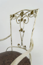 Cargar imagen en el visor de la galería, 6 fauteuils Art Déco en fer forgé patiné, France, vers 1950
