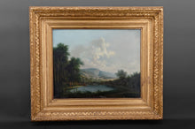 Загрузить изображение в средство просмотра галереи, Peinture Italienne du XIXe, scène lacustre
