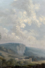 Cargar imagen en el visor de la galería, Peinture Italienne du XIXe, scène lacustre
