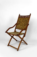 Charger l&#39;image dans la galerie, Chaise pliante &quot;safari&quot; victorienne, Royaume-Uni, Arts &amp; Crafts, circa 1880
