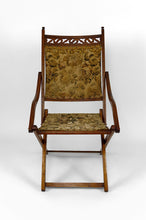 Lade das Bild in den Galerie-Viewer, Chaise pliante &quot;safari&quot; victorienne, Royaume-Uni, Arts &amp; Crafts, circa 1880
