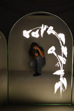 Cargar imagen en el visor de la galería, Miroir triptyque éclairé, vers 1970-1980
