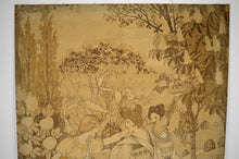 Cargar imagen en el visor de la galería, Paire de tapisseries Art Nouveau &quot;La Fête du Printemps&quot; par Eugène Grasset, 1900
