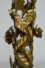 Загрузить изображение в средство просмотра галереи, Lampadaire doré en fer forgé et perles de verre
