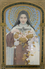 Load image into Gallery viewer, Lithographie Sainte Thérèse de Lisieux par Edgard Maxence, 1927
