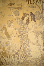 Загрузить изображение в средство просмотра галереи, Paire de tapisseries Art Nouveau &quot;La Fête du Printemps&quot; par Eugène Grasset, 1900
