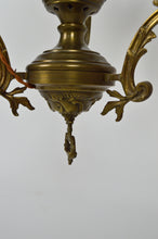 Lade das Bild in den Galerie-Viewer, Lustre monte-baisse Napoléon III en bronze et laiton
