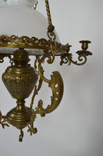 Load image into Gallery viewer, Lustre monte-baisse Napoléon III en bronze et laiton

