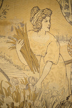 Cargar imagen en el visor de la galería, Paire de tapisseries Art Nouveau &quot;La Fête du Printemps&quot; par Eugène Grasset, 1900
