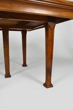 Загрузить изображение в средство просмотра галереи, Table Art Nouveau à 5 pieds en noyer par G. E. Nowak, vers 1905
