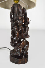 将图片加载到图库查看器，Lampe africaine en ébène sculpté
