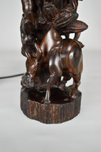 Charger l&#39;image dans la galerie, Lampe africaine en ébène sculpté
