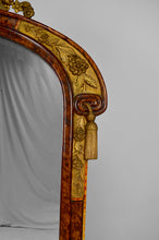 Cargar imagen en el visor de la galería, Miroir Art Déco, dorure et loupe d&#39;Amboine, dans le goût de Maurice Dufrène, circa 1925
