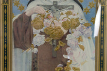 将图片加载到图库查看器，Lithographie Sainte Thérèse de Lisieux par Edgard Maxence, 1927
