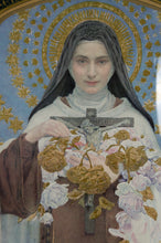 Cargar imagen en el visor de la galería, Lithographie Sainte Thérèse de Lisieux par Edgard Maxence, 1927
